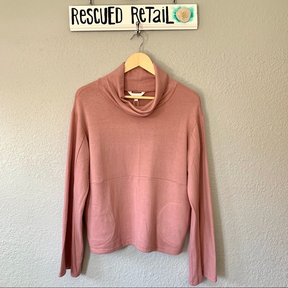 NWT BB Dakota Funnel of Love Cowl Neck Sweatshirt - Picture 3 of 10